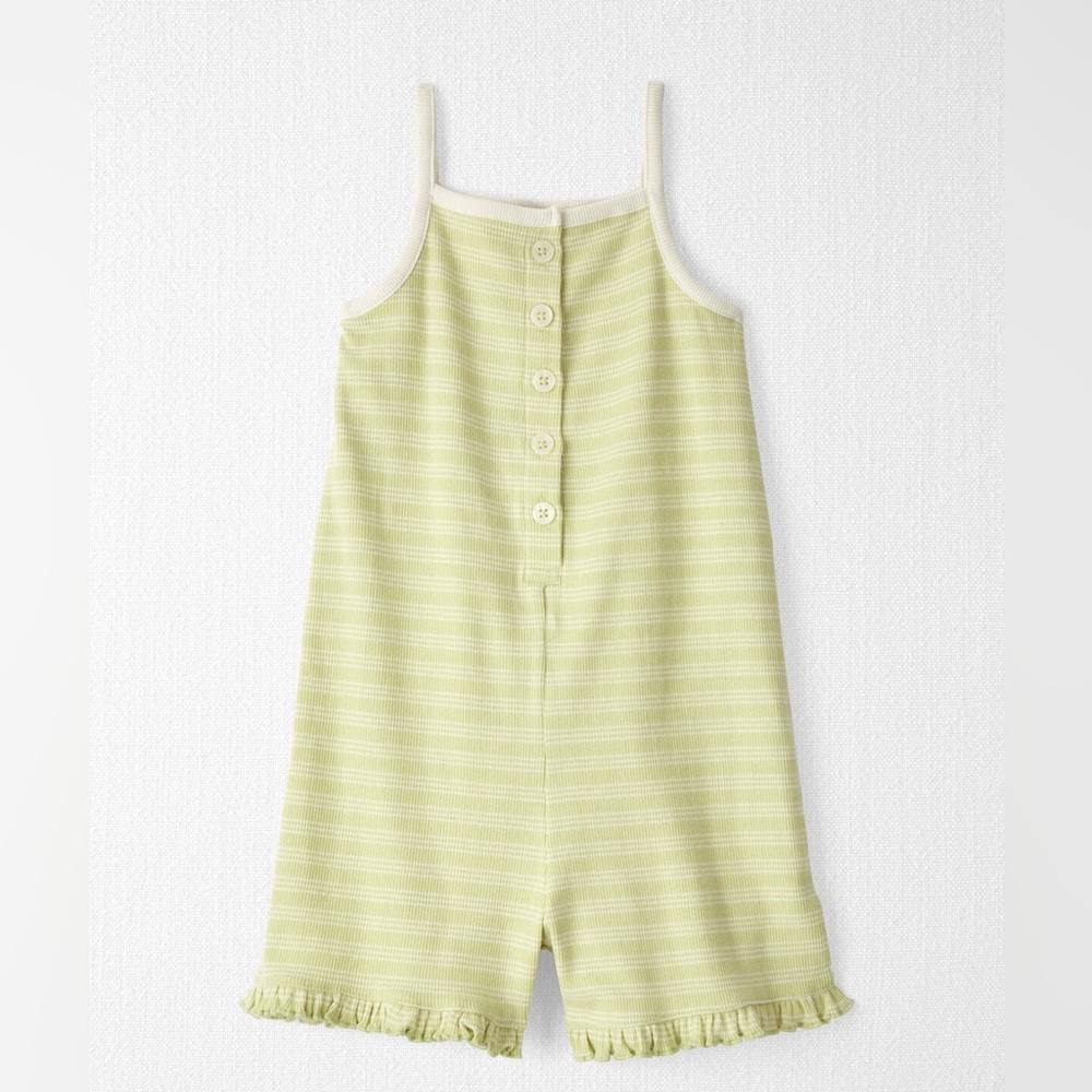 NWOT Carter’s Little Planet Toddler Striped Organic Cotton Rib Romper 2T
